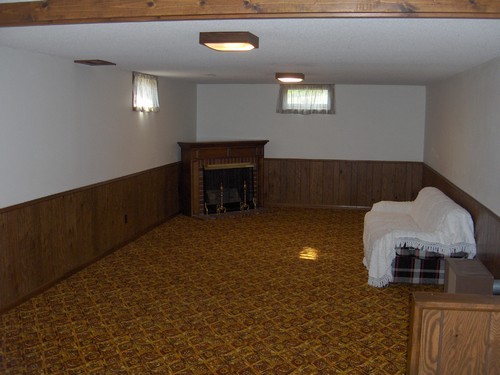 basement large area for a family room or potentially a bedroom