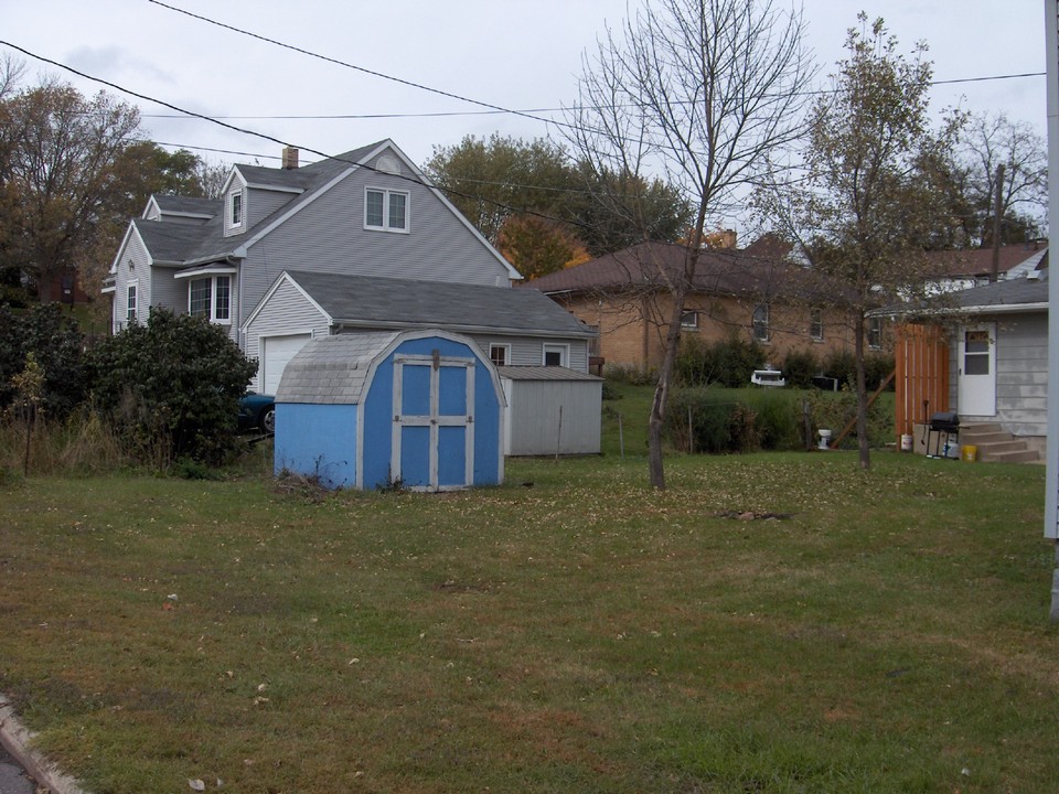 backyard and shed.