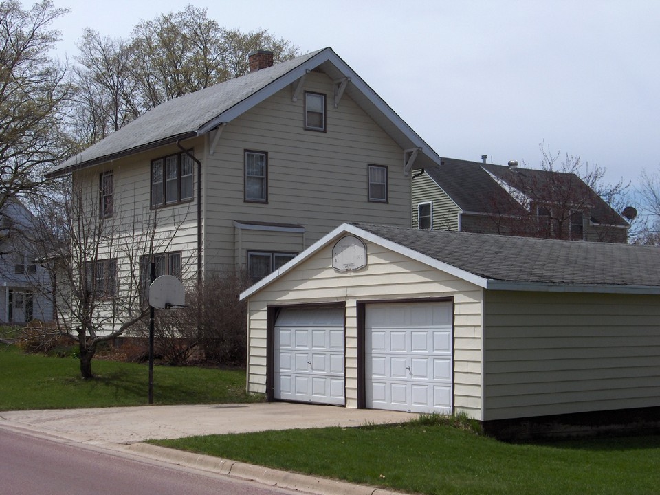 back of home and garage