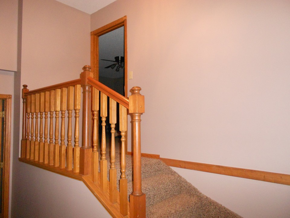 open stairway to master suite