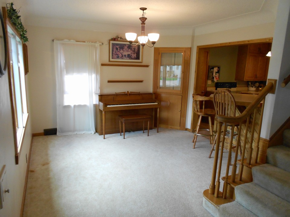 dining room open to kitchen