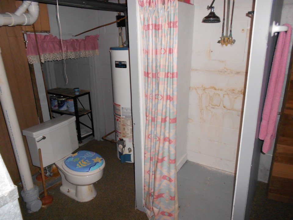 bathroom in basement