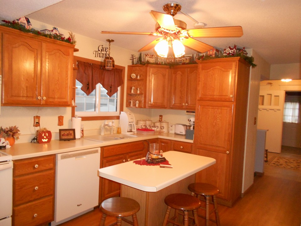 kitchen with an island
