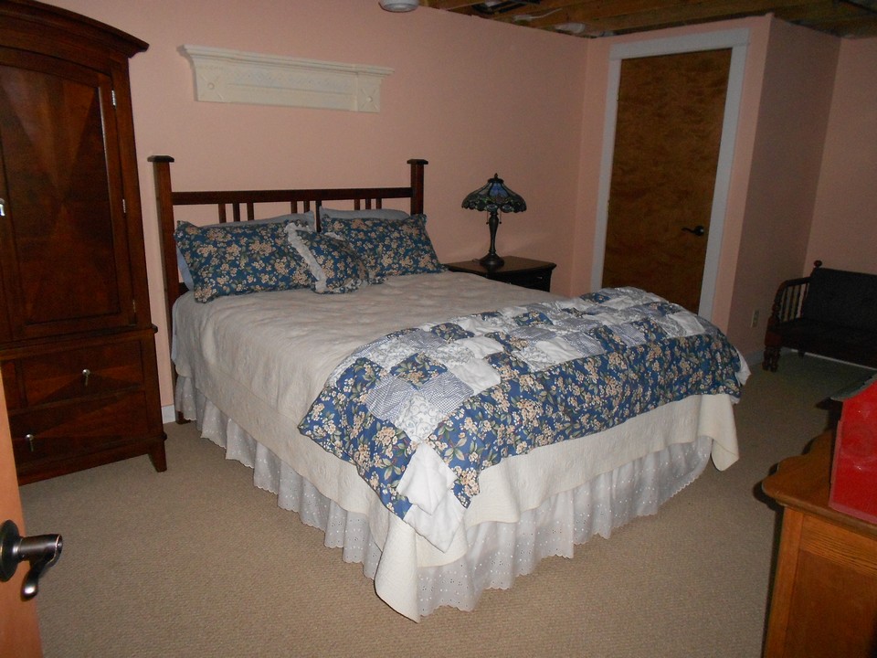 basement bedroom.