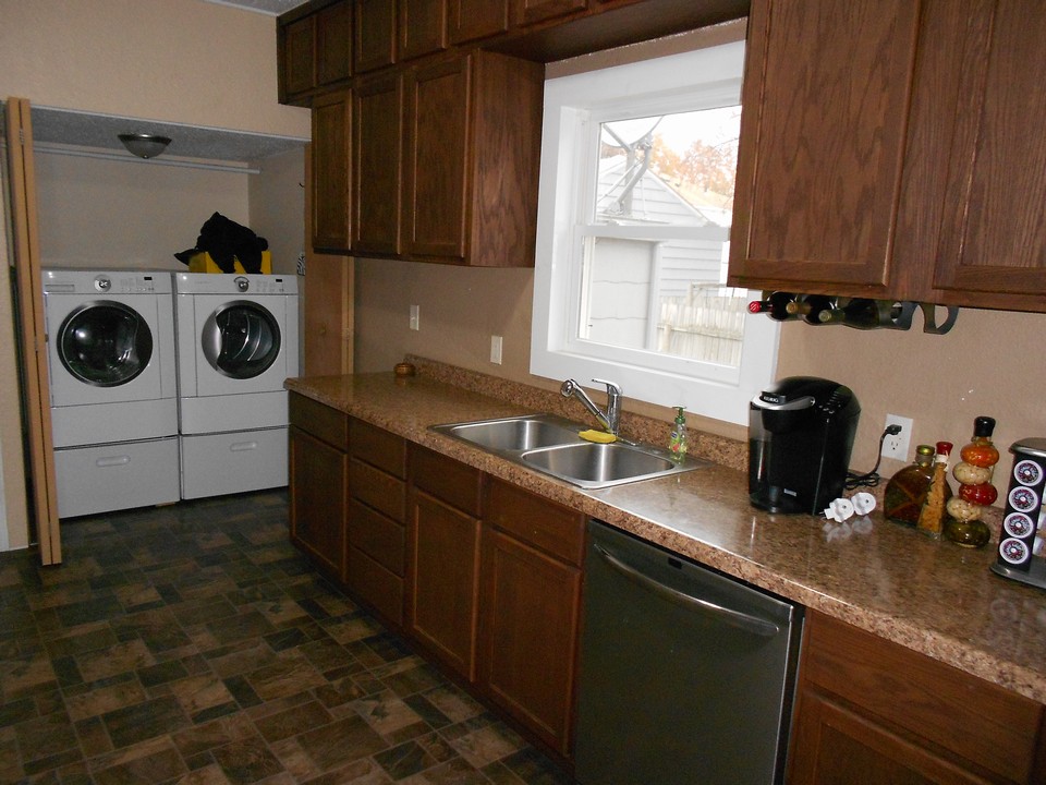 kitchen and main floor laundry