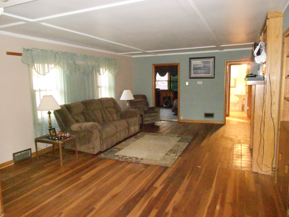 living room with fireplace