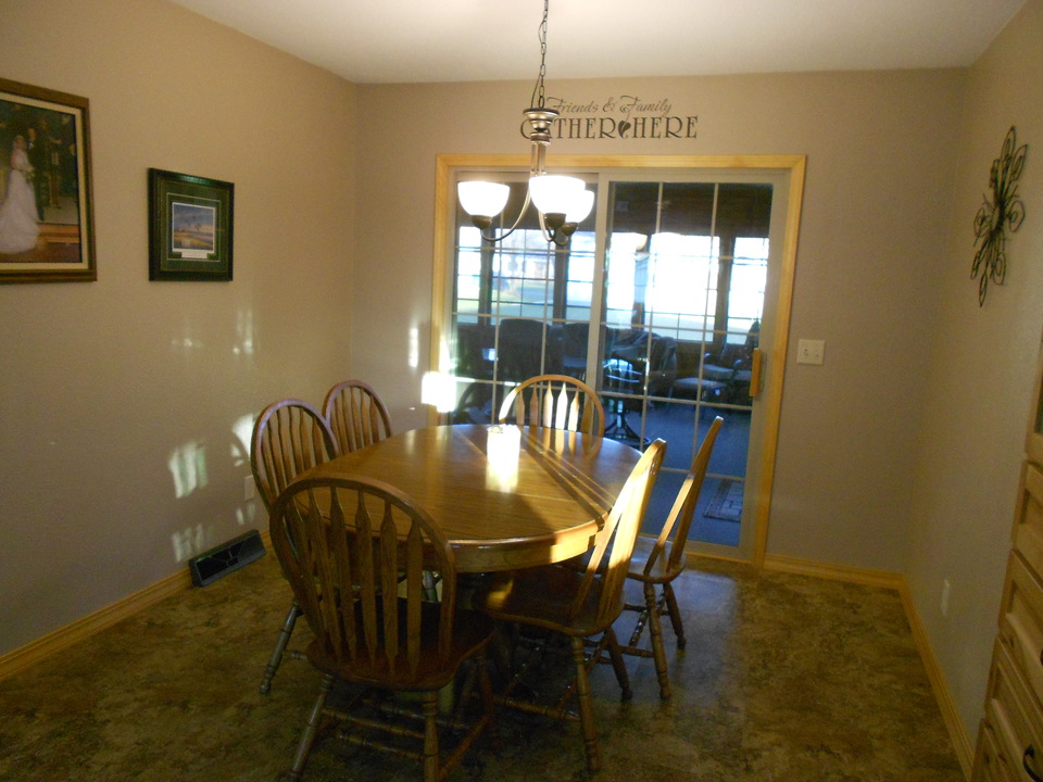 dining room door to 3 season porch
