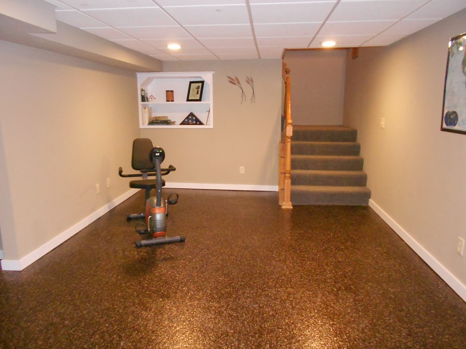 first family room in basement
