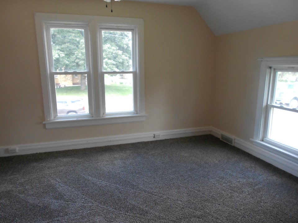 bedroom one brand new carpet.  large closet.
