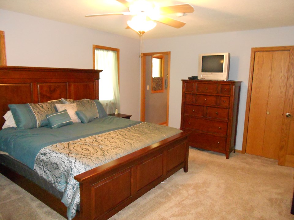 master bedroom 3 large closets and a master bathroom.
