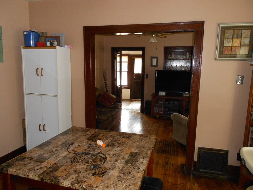 dining room and living room