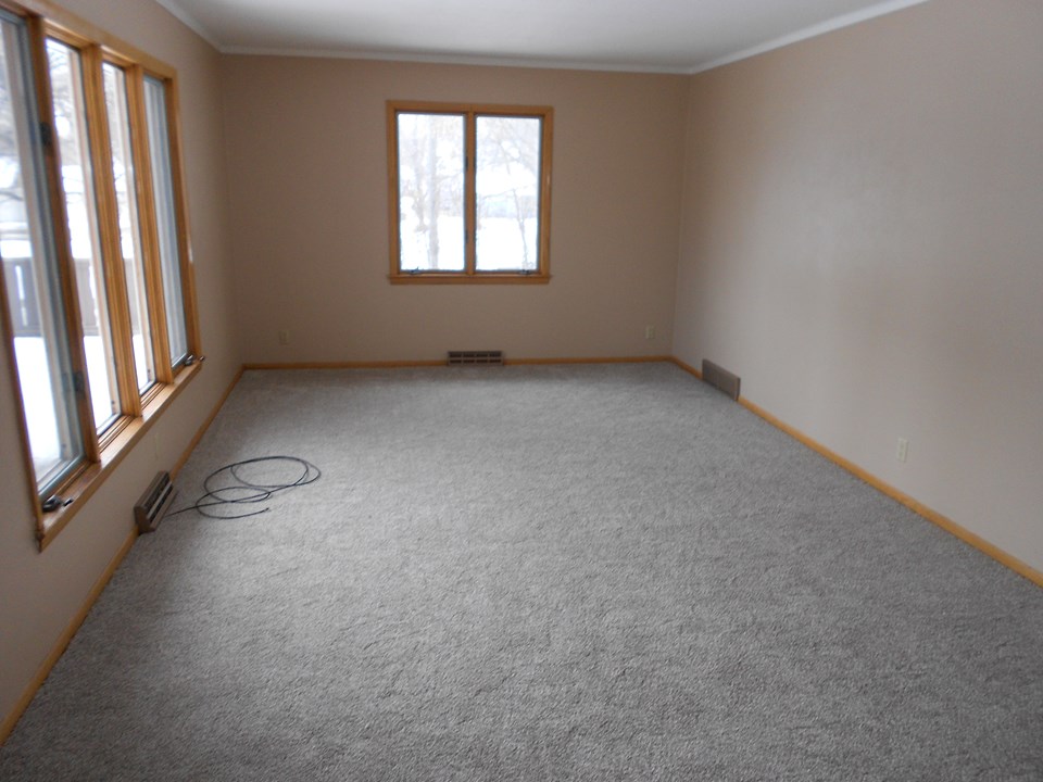 living room with new carpet