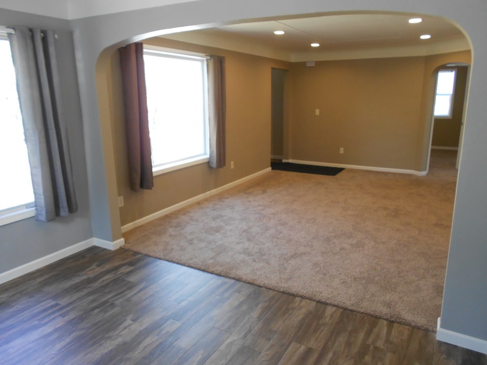 living room and dining room