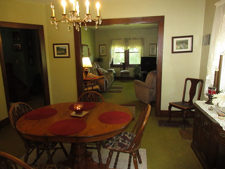 dining room and living room