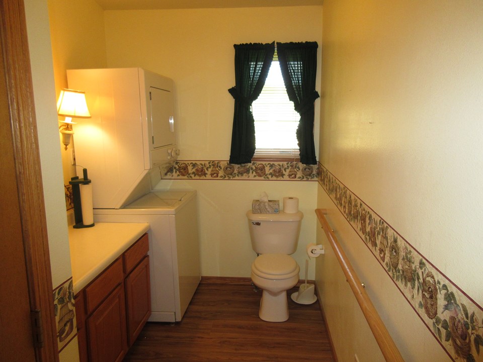 main floor laundry and half bath