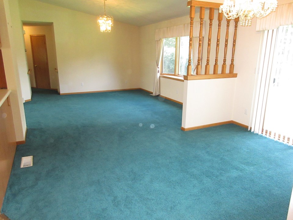 living room and dining room