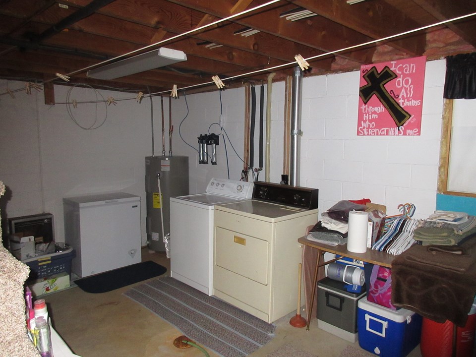 laundry in basement
