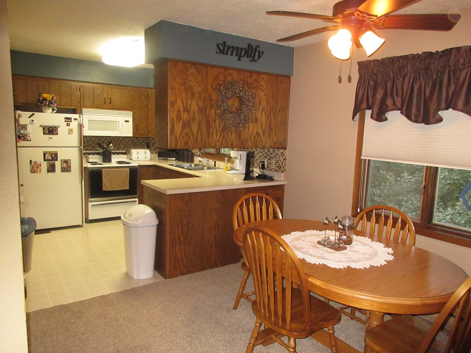 dining room and kitchen