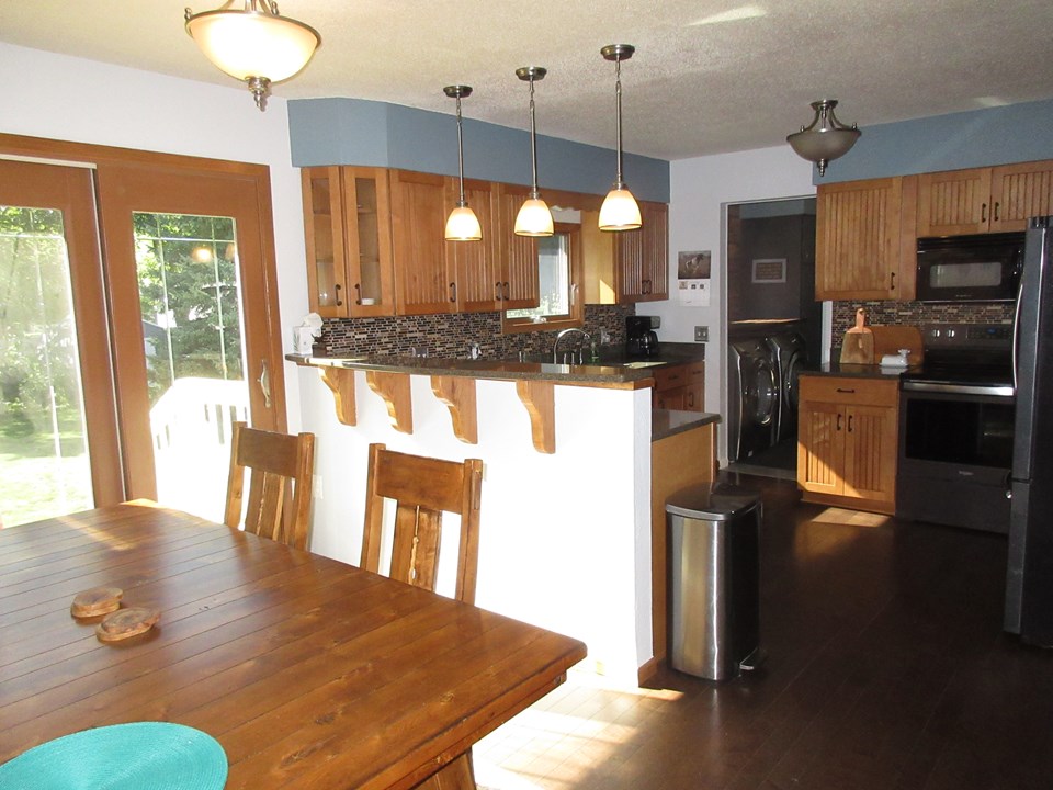 dining room and kitchen