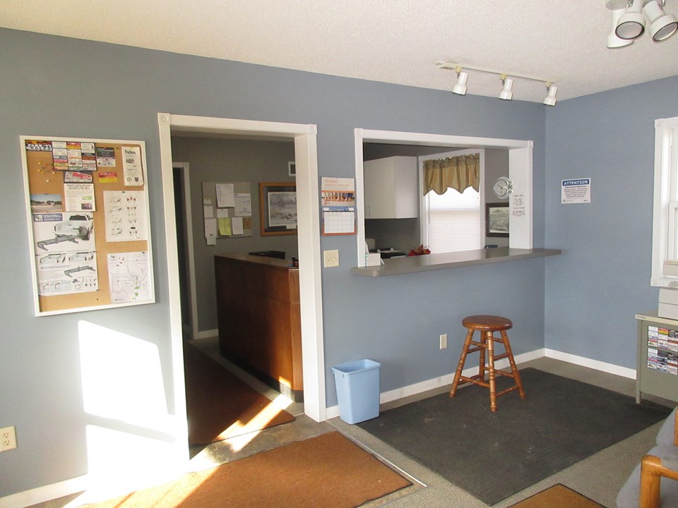 reception area and office