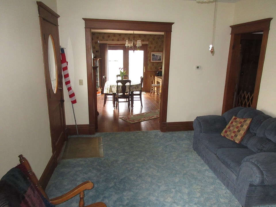 living room and dining room
