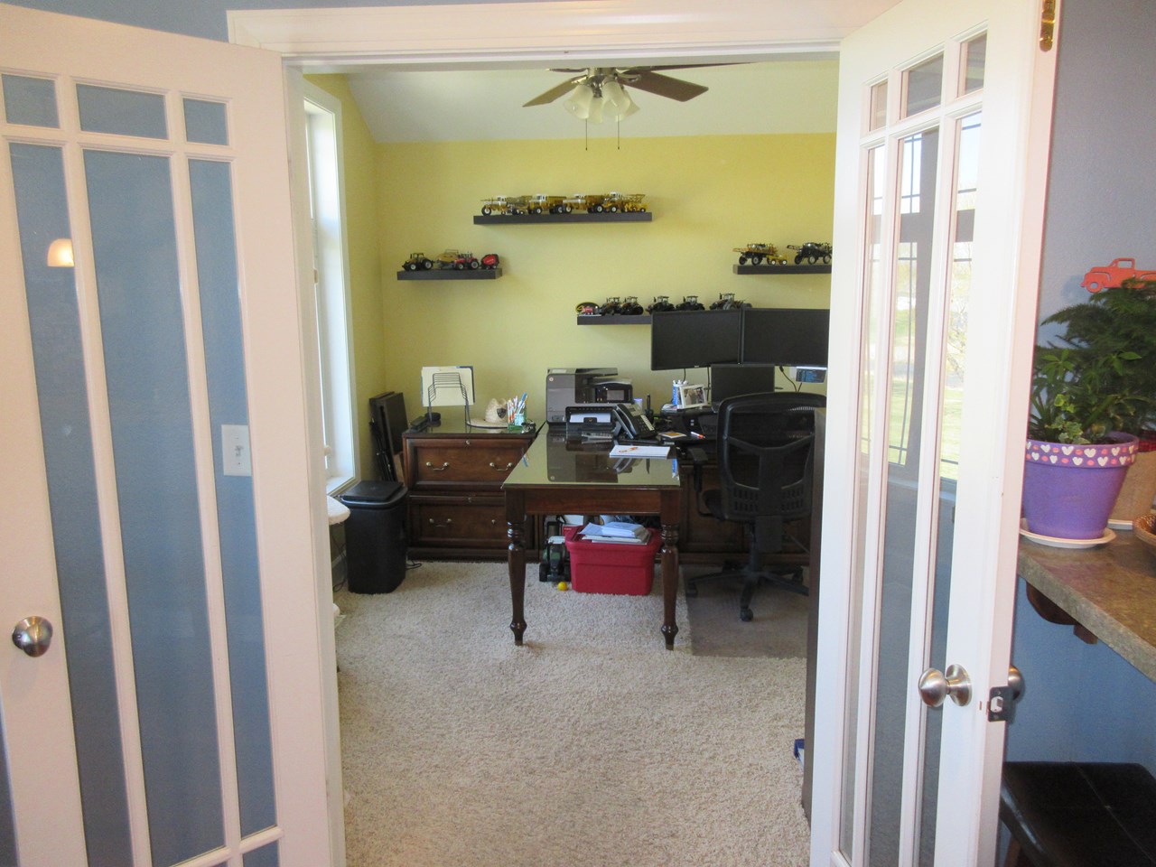 main floor office french doors