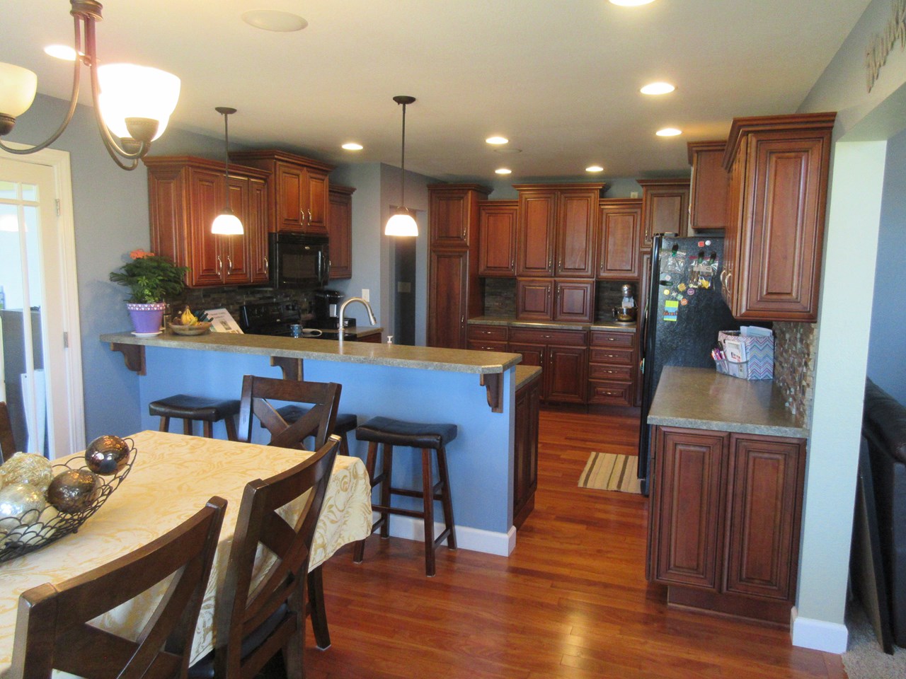 dining room and kitchen
