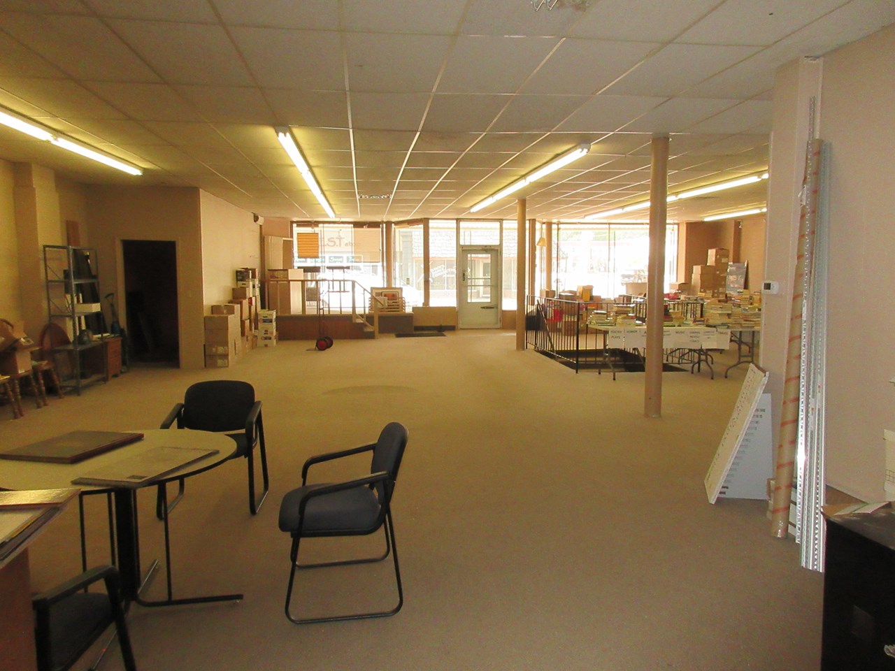 from the back, looking toward the front