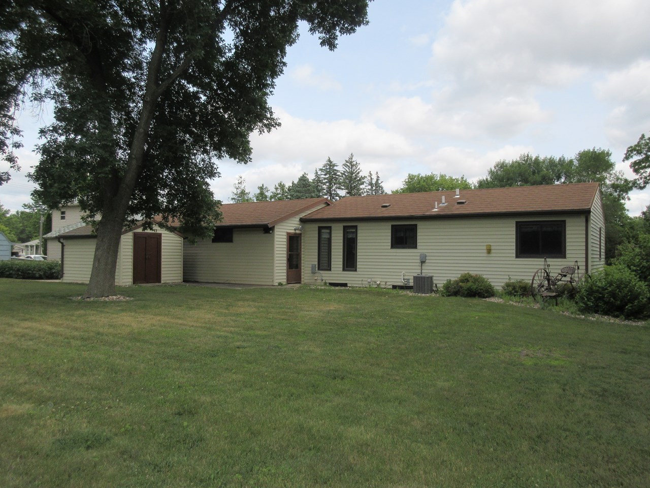 back of home nice shed will stay.  newer central air.