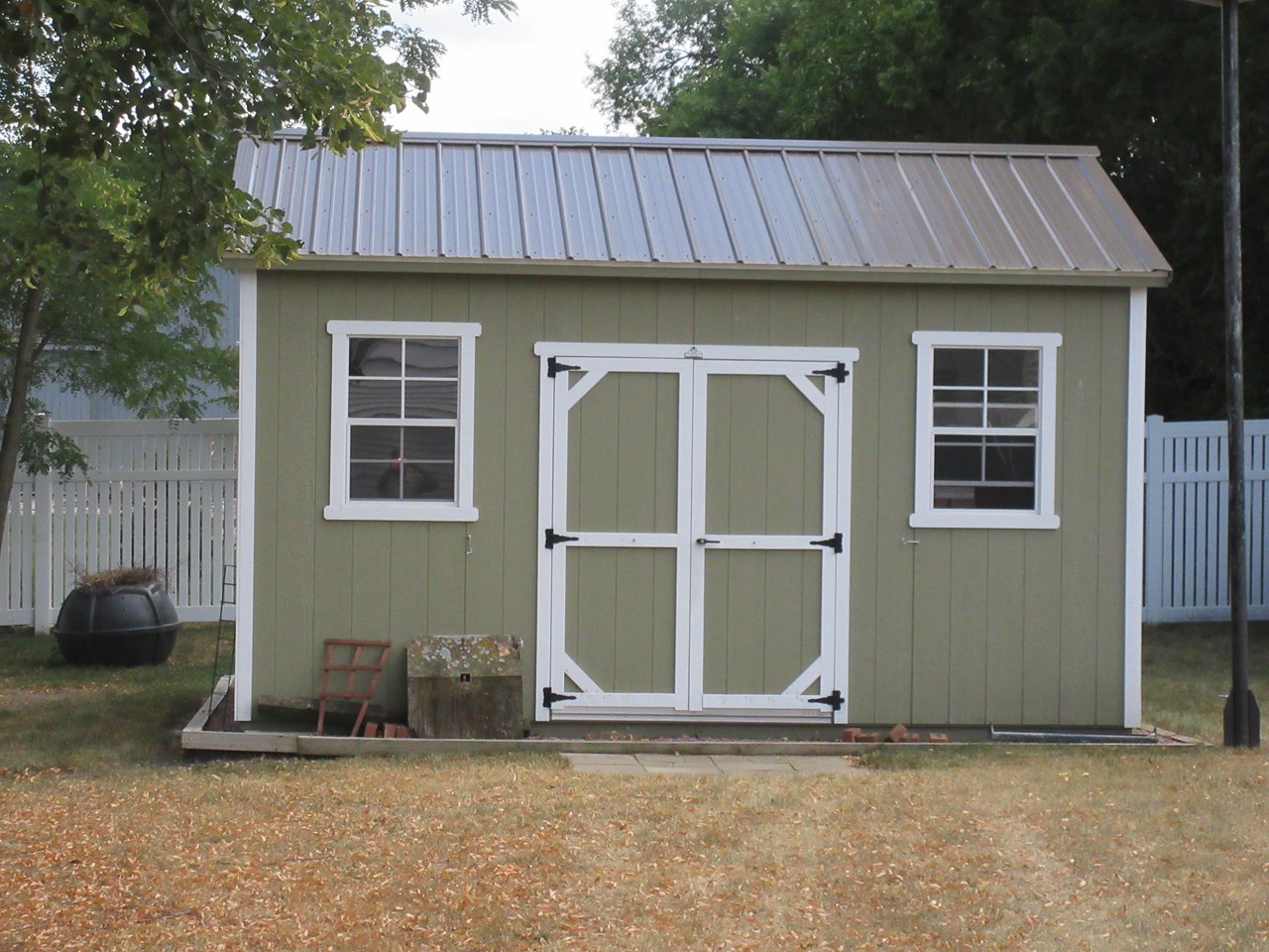 shed in backyard