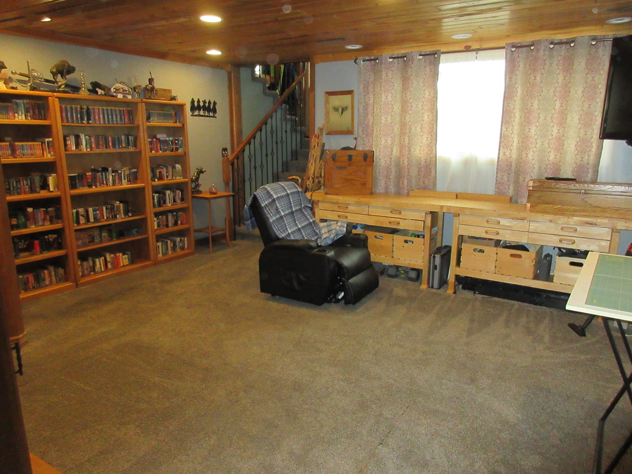 first family room and potential bedroom or bedrooms.
