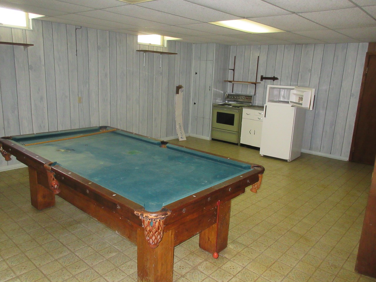pool table room or kitchenette