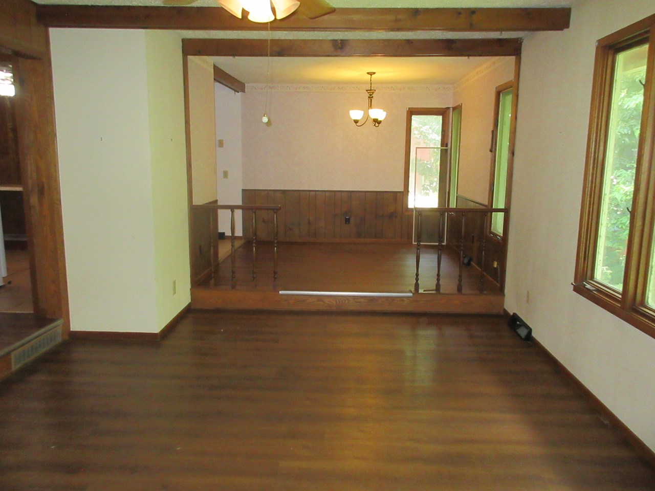 living room and dining room