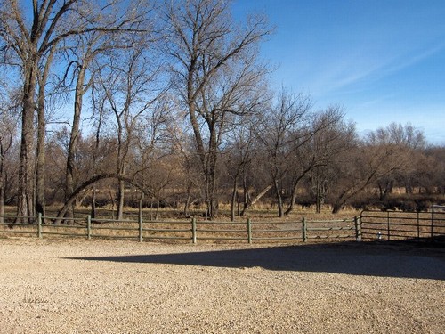 view from driveway located right on the river.