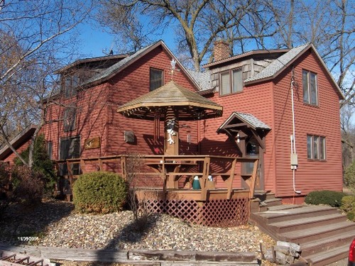 deck and landscaping