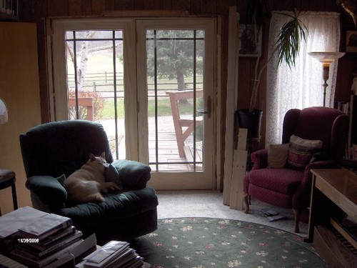 extra room. could easily be a bedroom.  new french doors.