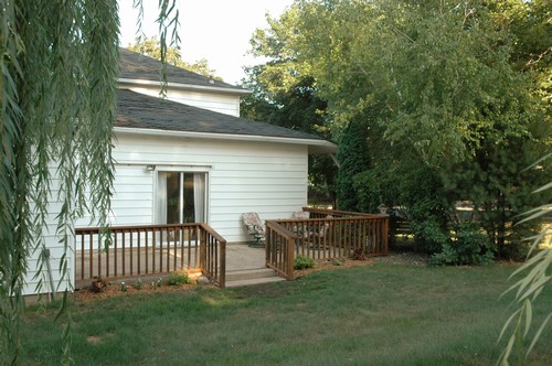 back deck. this private deck is off of the master bedroom.
